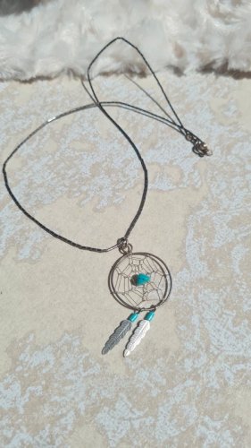 Collier attrape rêves original pour éloigner les mauvais rêves en argent 925