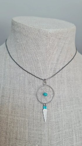 Collier attrape rêves original pour éloigner les mauvais rêves en argent 925
