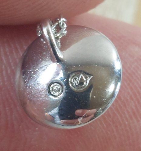 Collier avec pendentif, en métal argenté, Swarovski