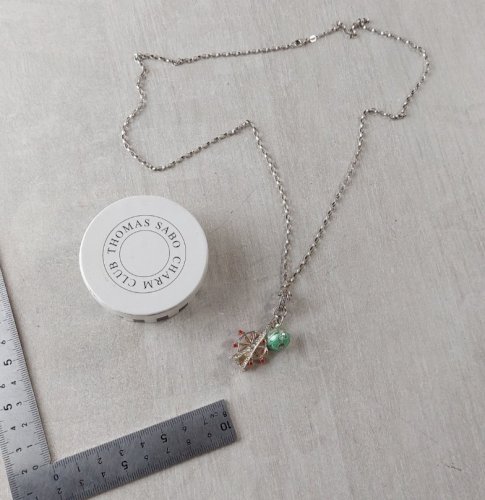 Collier avec pendentifs charms, globe terrestre + grande roue, Thomas Sabo, 925