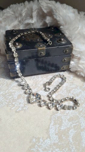 collier bijou Brigitte - ras de cou strass cœur