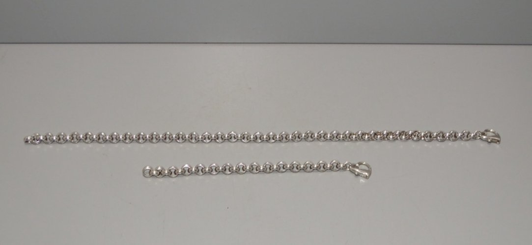 -COLLIER BRACELET ARGENT 925e FERMOIR COEUR ORFEVRE VINANI BIJOU ANCIEN  D
