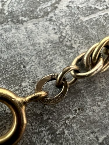 Collier Chaine en chute plaqué or vers 1930 de la marque « Oria » ancien Vintage