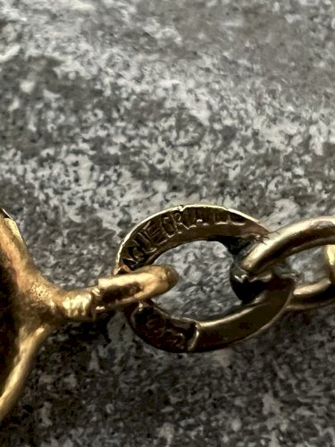 Collier Chaine en chute plaqué or vers 1930 de la marque « Oria » ancien Vintage