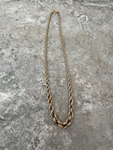 Collier Chaine en chute plaqué or vers 1930 de la marque « Oria » ancien Vintage