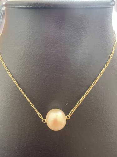 Collier chaines torsadée plaqué Or vintage Petit  Tour De Cou Marque Daureal