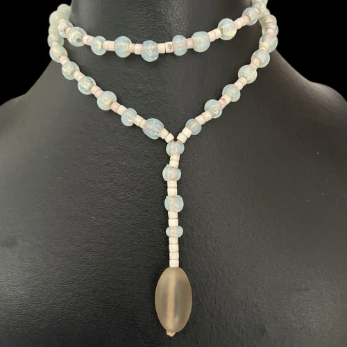 Collier Civilisation Ancienne Style Archéologie  Perles Verre A Authentifier