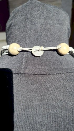 collier - collier fantaisie oversize - tour de cou- chic- gris