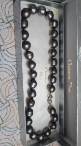 Dior vintage necklace fake pearls - choker Dior
