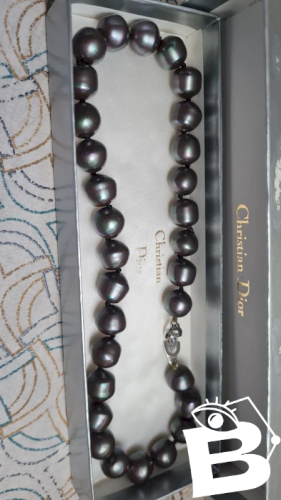Collier DIOR vintage fausses perles - ras de cou Dior
