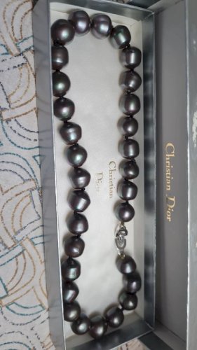 Collier DIOR vintage fausses perles - ras de cou Dior