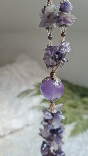 collier en améthystes vintage