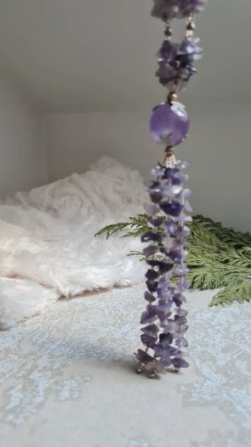 collier en améthystes vintage