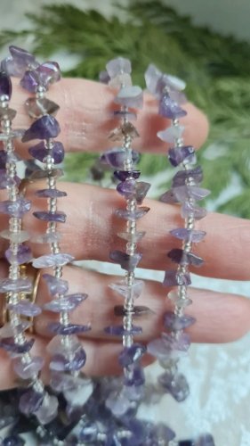 collier en améthystes vintage