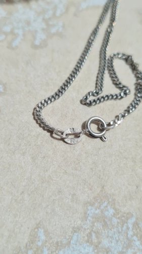 collier en argent 800 et pendentif raquette de tennis