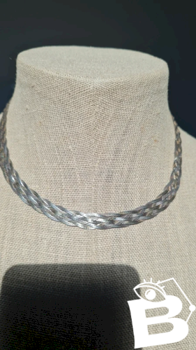 Collier en argent 925 - 6 mailles plates Bicolore