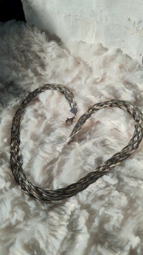 Collier en argent 925 - 6 mailles plates Bicolore