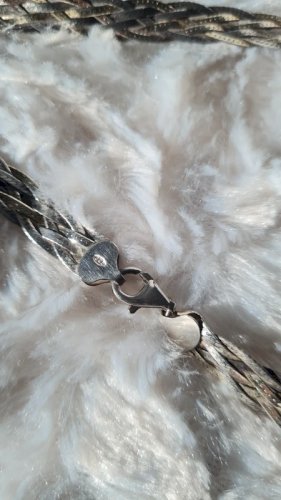 Collier en argent 925 - 6 mailles plates Bicolore