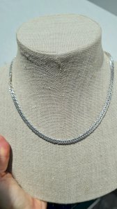 collier en argent 925 maille plate