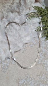 925 silver flat chain necklace