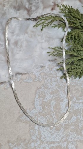 collier en argent 925 maille plate