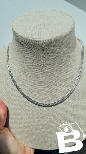 collier en argent 925 maille plate