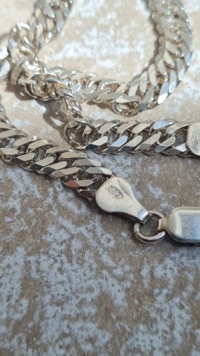 collier en argent 925 maille plate