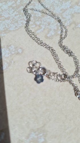 Collier en argent 925 porte-bonheur trèfle à quatre feuille