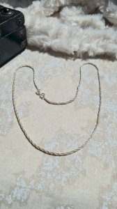 Collier en argent 925 torsadé taille 44,5 cm
