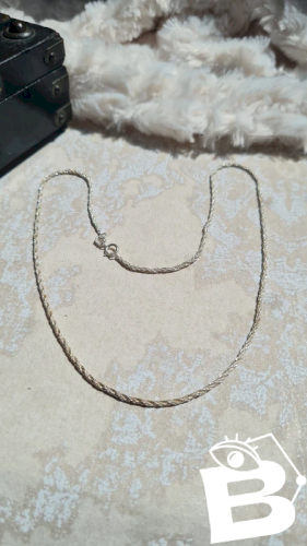 Collier en argent 925 torsadé taille 44,5 cm