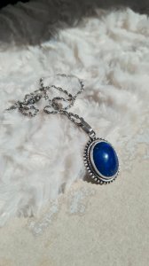 collier en argent et pierre lazuli