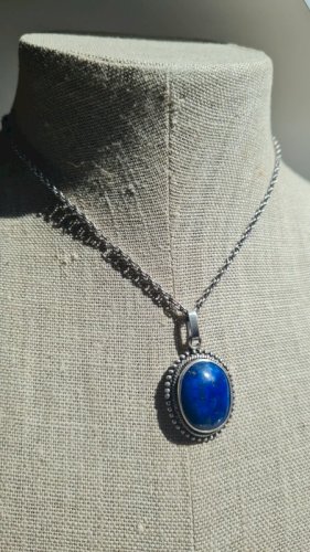 collier en argent et pierre lazuli