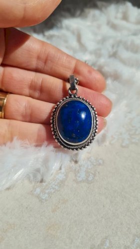 collier en argent et pierre lazuli