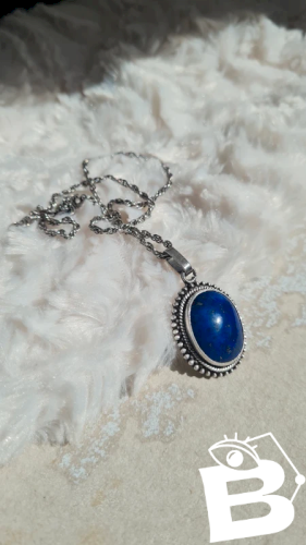 collier en argent et pierre lazuli