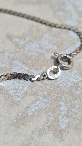 Collier en argent maillons plats