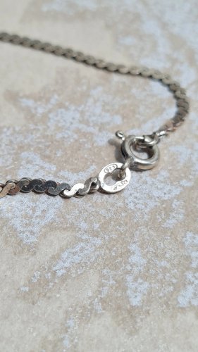 Collier en argent maillons plats