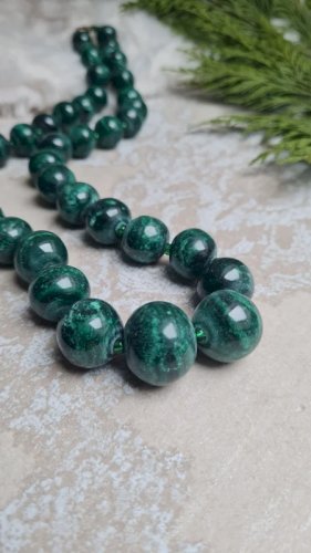 Collier en malachite véritable - lithothérapie