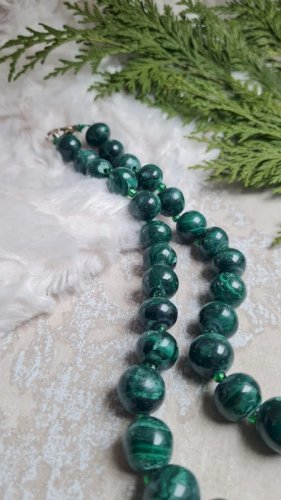 Collier en malachite véritable - lithothérapie