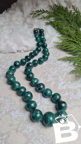 Collier en malachite véritable - lithothérapie