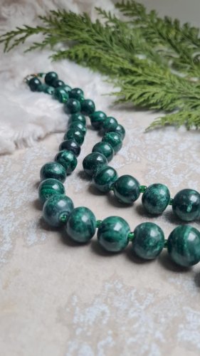 Collier en malachite véritable - lithothérapie