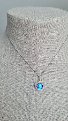 collier en son pendentif vierge Marie - ras de cou argent 925