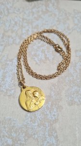 Necklace and medal of Jesus signed Lasserre - in gold plating (Fix and Galy)