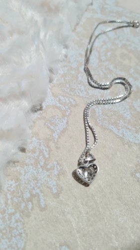 collier et pendentif coeur en argent