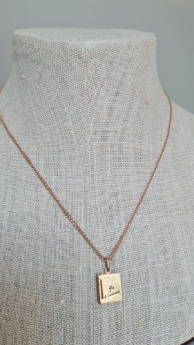 Collier et pendentif plaqué or ( livret Je TAime )