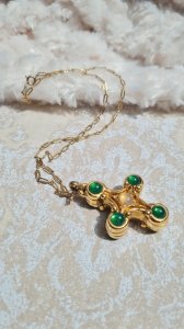 Thick cross fancy necklace