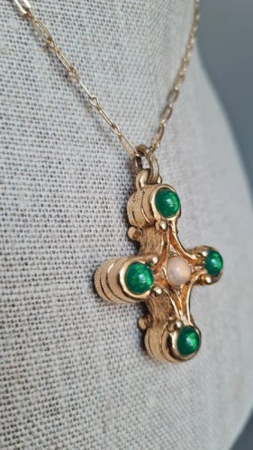 Collier Fantaisie croix épaisse