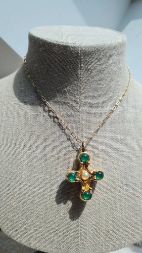 Collier Fantaisie croix épaisse