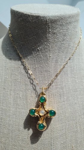 Collier Fantaisie croix épaisse