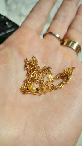 Collier fantaisie très fin doré