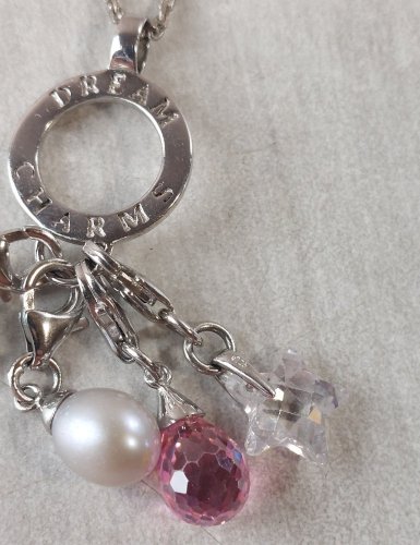 Collier FBM Friedrich Binder + pendentif charms, en argent massif